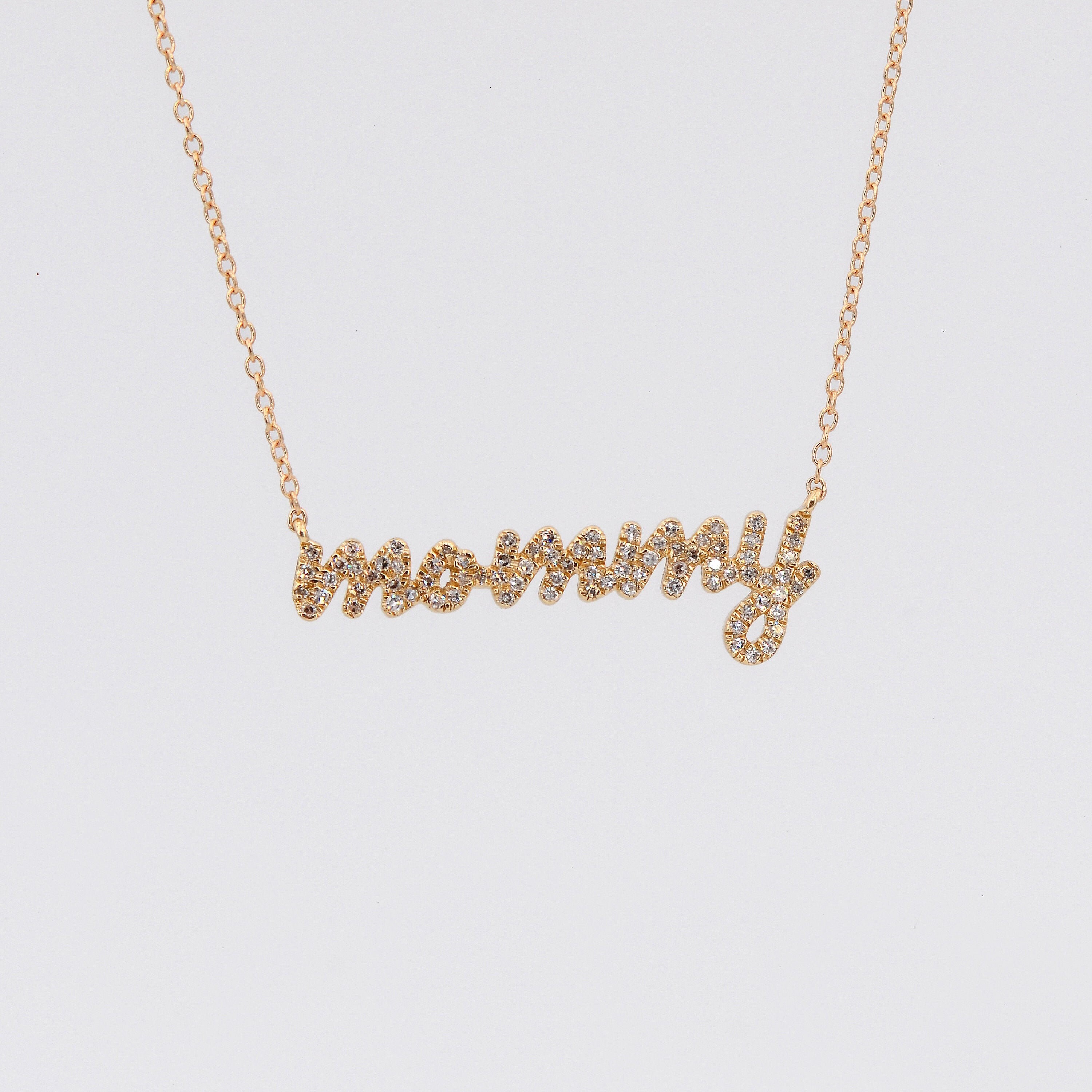 Mommy Necklace Diamond Mommy 