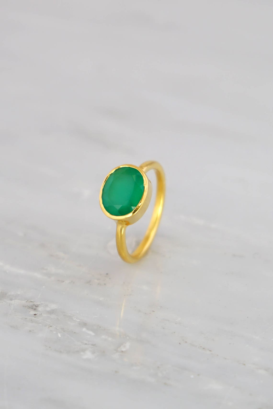 Emerald Green Ring Green Emerald Color Ring Dark Green Etsy
