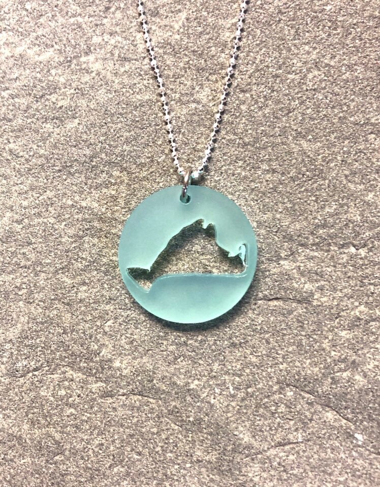 Simple Martha's Vineyard Sea Glass Style Necklace Etsy