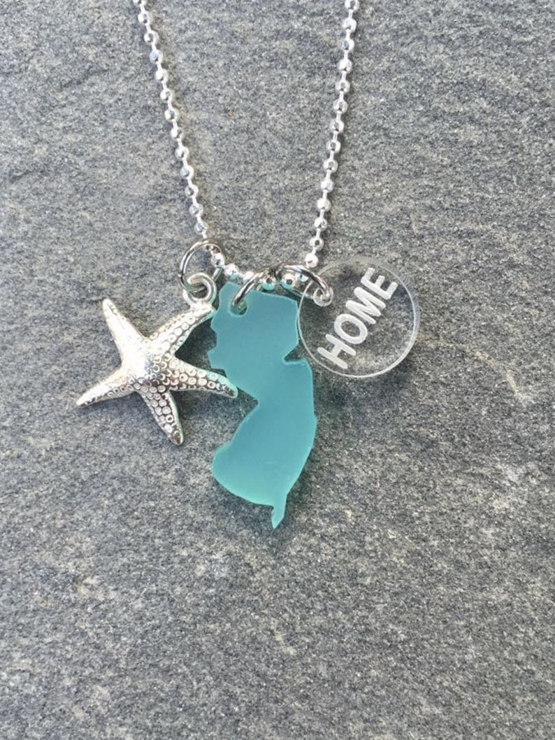 New Jersey Sea Glass Style Starfish Necklace image 1