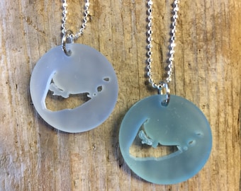 Simple Nantucket Sea Glass Style Necklace