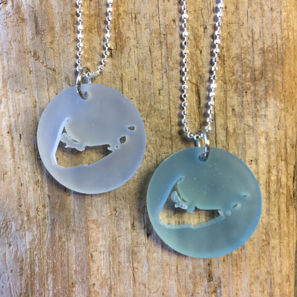 Simple Nantucket Sea Glass Style Necklace