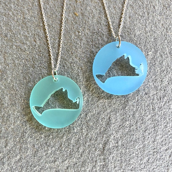 Simple Martha's Vineyard Sea Glass Style Necklace