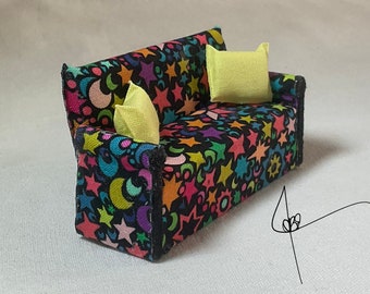 fun colors dollhouse couch 634