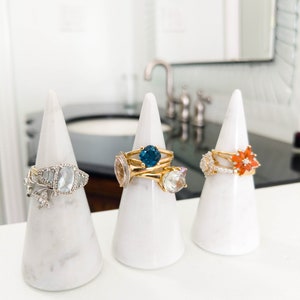 100% Genuine Marble Ring Holder Cone image 7