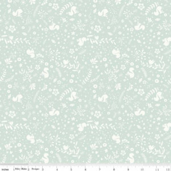 Enchanted C5682 Mint by Dodi Lee Poulsen for Riley Blake Fabrics - Squirrel - by the half-yard