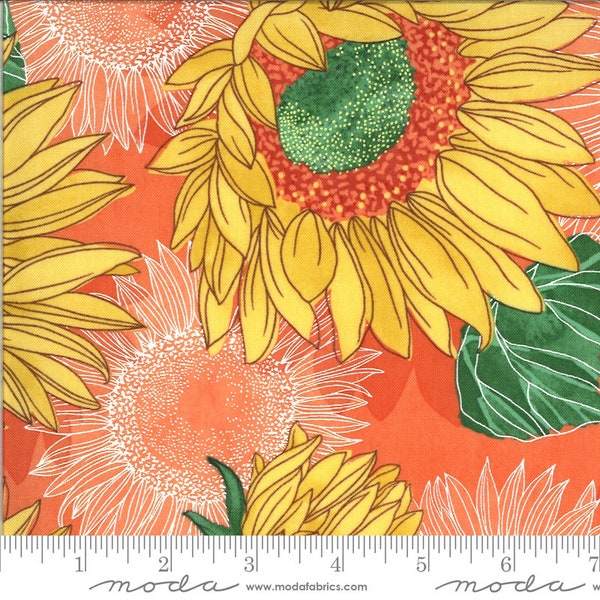Solana Sunflowers Clementine 48680 18 by Robin Pickens for Moda Fabrics - by the half-yard