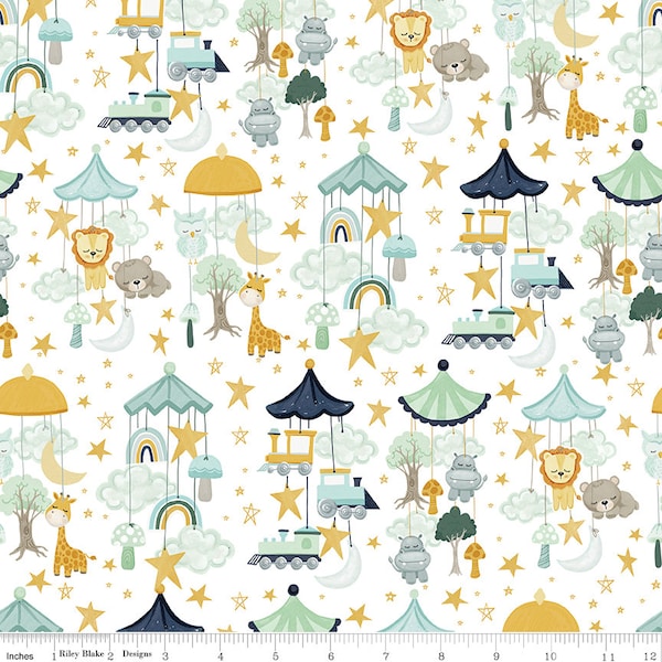 It's A Boy C13251 White by Echo Park Paper Co for Riley Blake Designs - by the half-yard