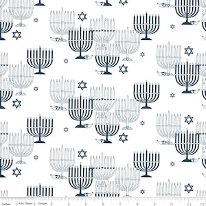 8 Nights 8 Lights C16420 White Main by Tara Reed for Riley Blake - by the half-yard