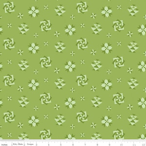 Spring Barn Quilts C14332 GREEN by Tara Reed for Riley Blake Fabrics - by the half-yard
