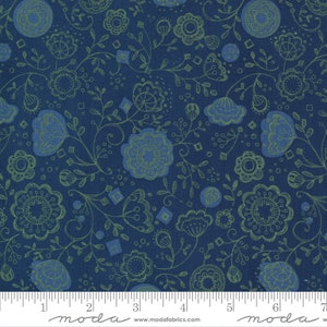 Cottage Bleu 48692 18 Midnight by Robin Pickens for Moda Fabrics - by the half-yard
