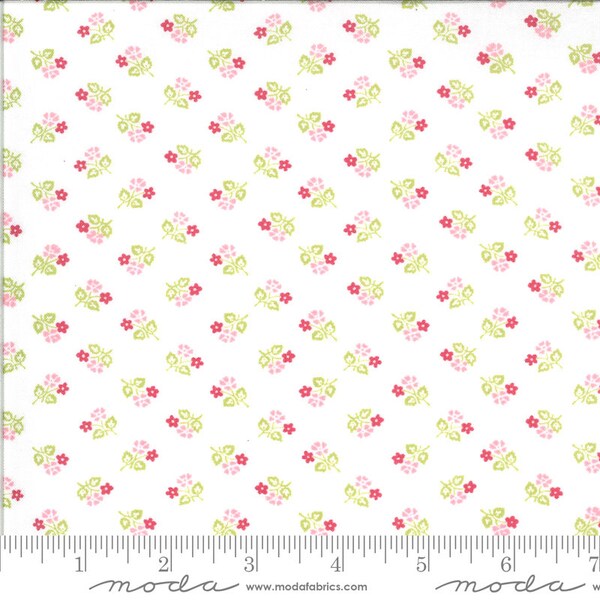 Sophie Small Floral Linen 18712 11 by Brenda Riddle for Moda Fabrics - by the half-yard