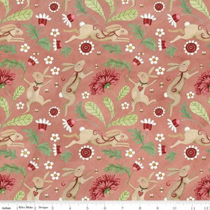 Hop Hop Hooray C14271 Coral by Teresa Kogut for Riley Blake Designs - by the half-yard