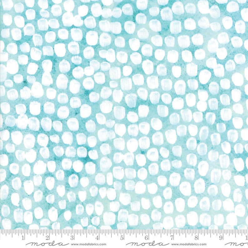 Brightly Blooming Aqua 8432 11D by Laura Muir for Moda Fabrics by the half-yard