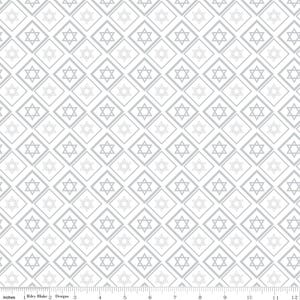 8 Nights 8 Lights C16423 White Star of David by Tara Reed for Riley Blake - by the half-yard