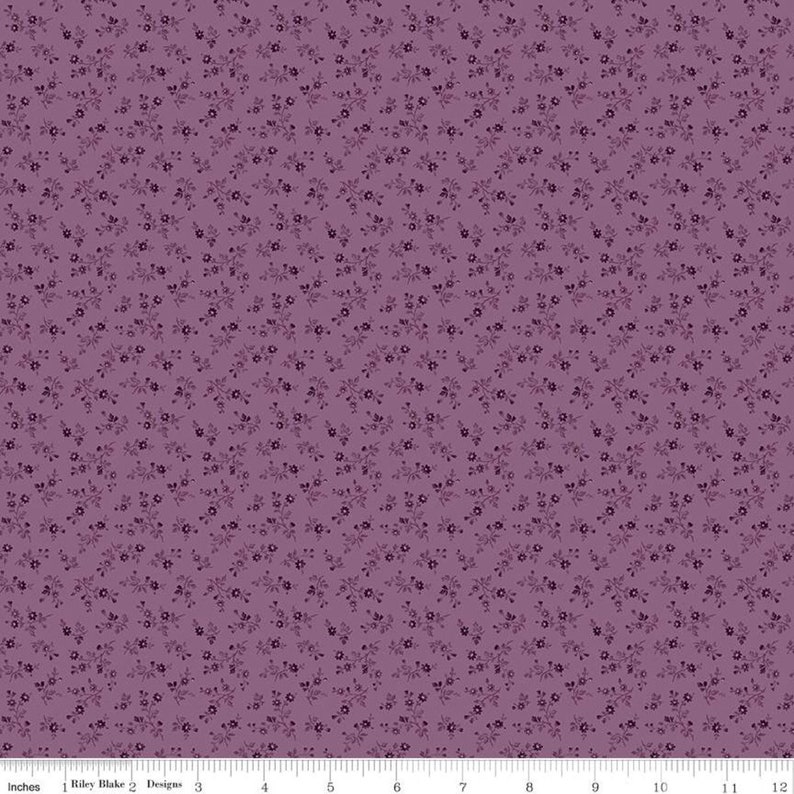 by the half-yard Anne of Green Gables Floral C10603 HEATHER by Riley Blake
