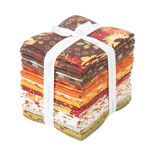 Paquete de cuartos de tela "Fat Quarter" de otoño de Sandy Gervais para Riley Blake Fabrics
