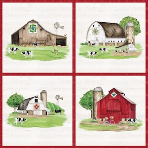 Spring Barn Quilts PD14336 PANEL by Tara Reed for Riley Blake Fabrics