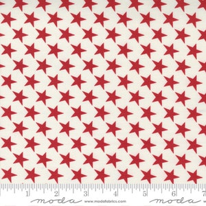 Belle Isle 14922 11 Cream Red by Minick and Simpson for Moda Fabrics - by the half-yard
