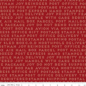 Christmas Delivery by Carta Bella C7335 Red for Riley Blake - by the half-yard