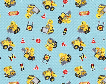CAT Junior Crew C11472 Aqua Toys by Riley Blake Designs - by the half-yard