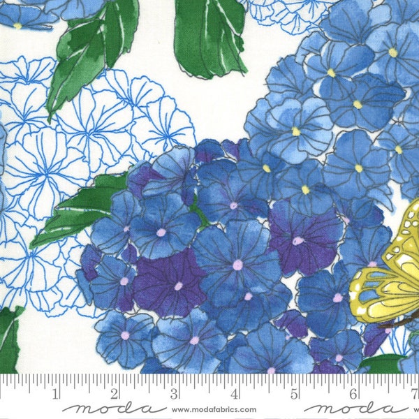 Cottage Bleu 48690 11 Cream by Robin Pickens for Moda Fabrics - by the half-yard