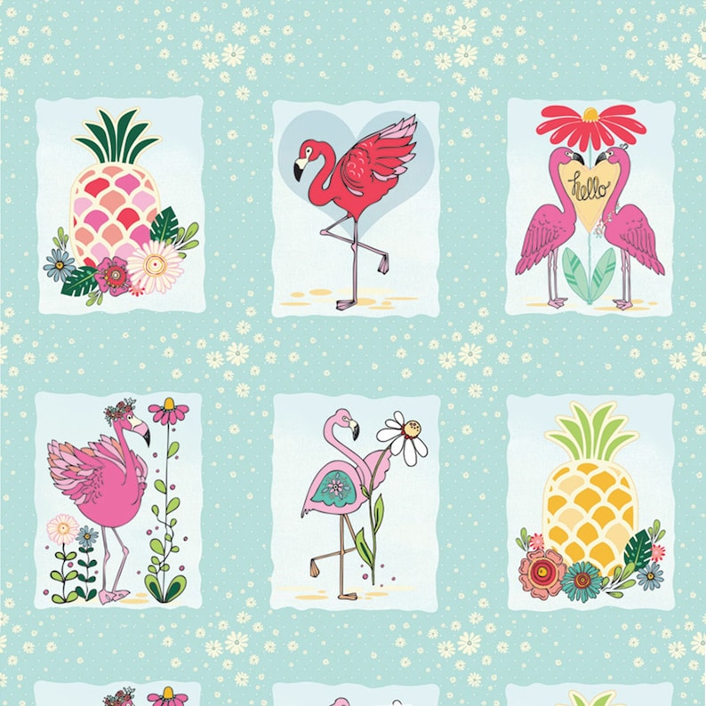Flamingo Fever by AdornIt Fabrics Carolee/'s Creations- 6 items in listing Crafts Quilt Tropical Clothing