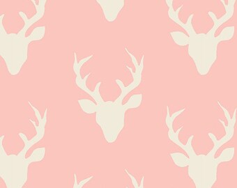 Hello Bear Fabric Buck Forest Pink K-4434-4 by Bonnie Christine for Art Gallery Fabrics - by the half yard