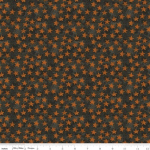 Last 33&quot;! Halloween Whimsy C11824 Black Stars by Teresa Kogut for Riley Blake