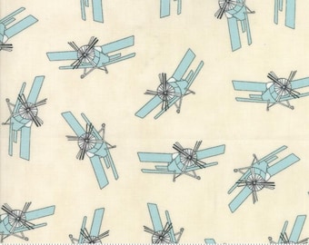 Mighty Machines 49023 11 Creamy Blue by Lydia Nelson for Moda Fabrics - by the half-yard