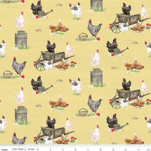 Spring Barn Quilts CD14331 YELLOW by Tara Reed for Riley Blake Fabrics - by the half-yard