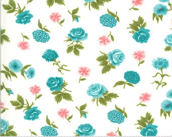 Pocketful of Posies Porcelain Sky 33544 21 by Chloe's Closet for Moda Fabrics - by the half-yard