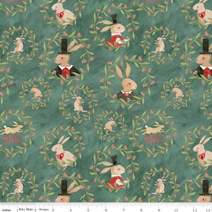 Hop Hop Hooray C14272 Teal by Teresa Kogut for Riley Blake Designs - by the half-yard