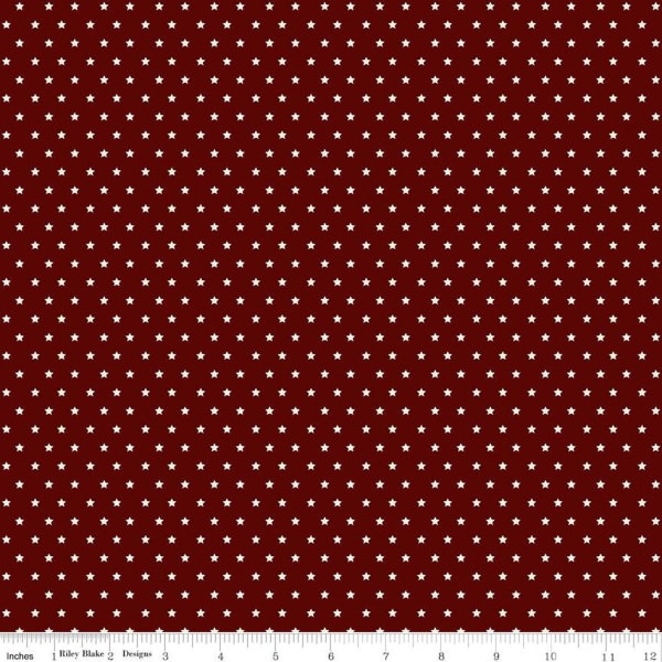 LAST 15"! American Legacy Stars Burgundy C9425 by Dani Mogstad for Riley Blake Fabrics