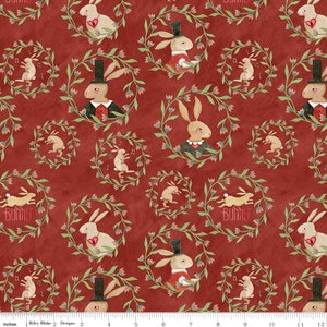 Hop Hop Hooray C14272 Red by Teresa Kogut for Riley Blake Designs - by the half-yard