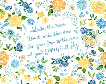 Sunshine Blue Skies Panel 39833 11 Cloud by Create Joy Project for Moda Fabrics