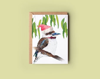 Kookaburra Christmas Card, Australian Greeting Card