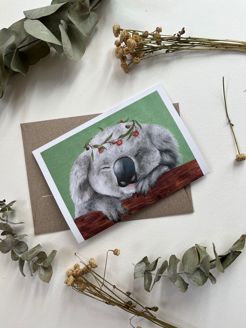 Koala Baby, Australian Native Animal, Greeting Card image 2