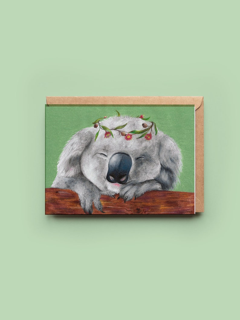 Koala Baby, Australian Native Animal, Greeting Card image 1