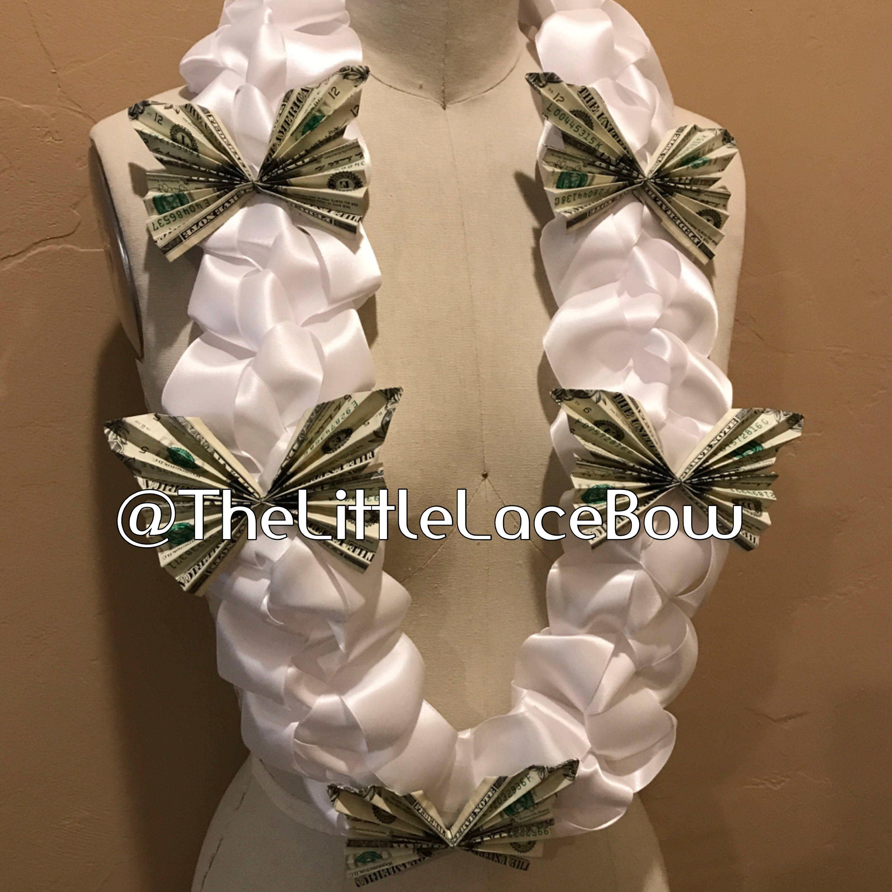 Graduation Money LeiSatin Ribbon w/ 5x Butterflies 10 Dlls Etsy