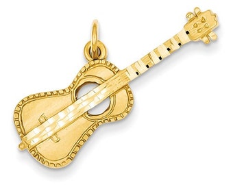 Acoustic Guitar Charm (C1092)