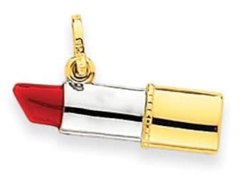 Enameled Red Lipstick Charm (JC-102)