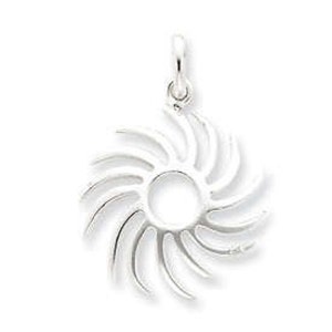 Sterling Silver Sun Burst Charm JC771 image 1