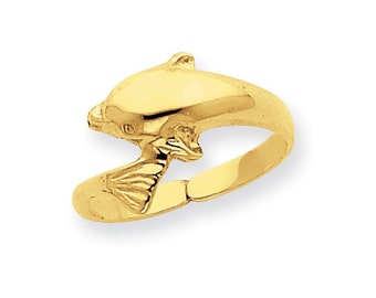 Polished Dolphin Toe Ring (JC-831)