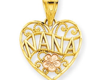 Two-Tone Nana Heart Pendant (JC-068)