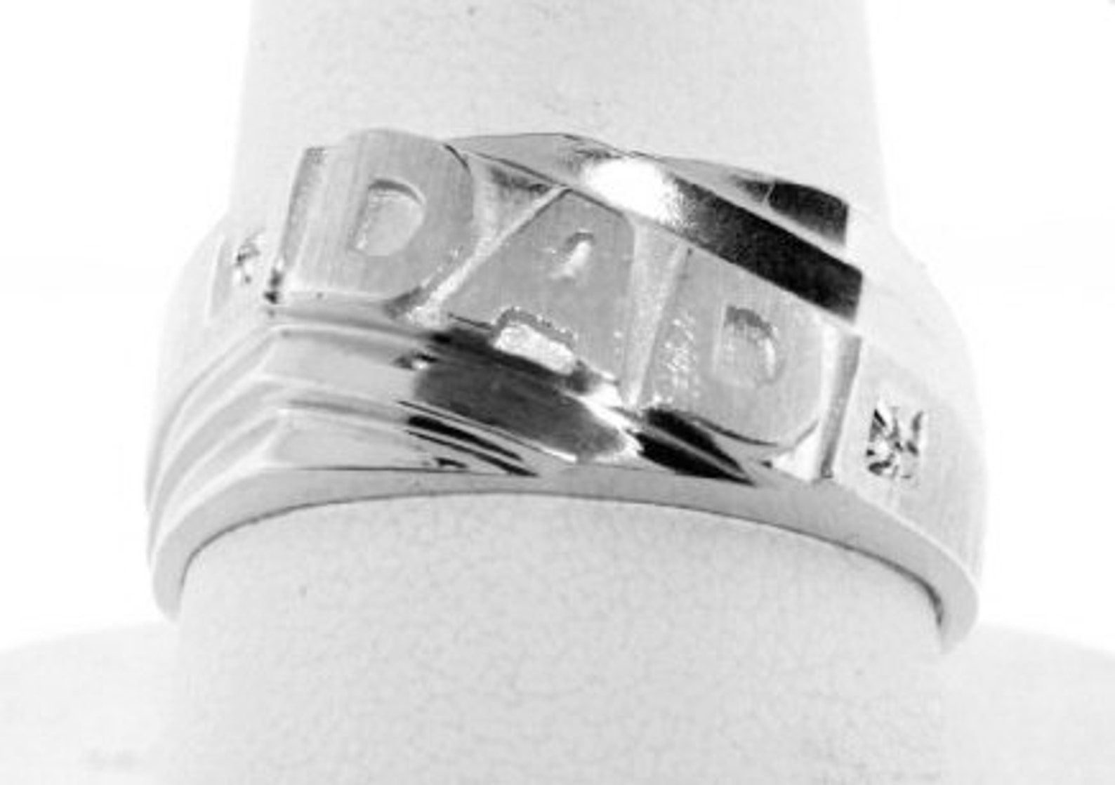 Mens Dad Ring With 2 Stones JC-1069 - Etsy