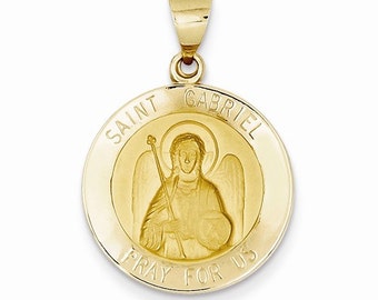 Poliert und Satin St. Gabriel Medaille Anhänger (JC-1159)