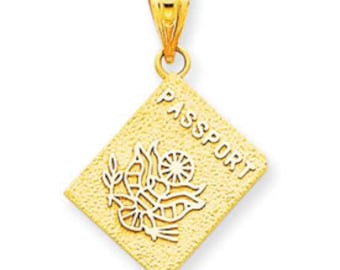 Solid United States Passport Charm (JC-812)