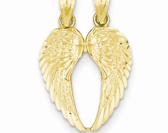 Break Apart Diamond-Cut Wings Pendant (JC-1101)