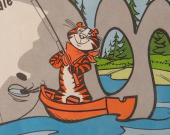Vintage 1960's Tony The Tiger Kellogg's Cereal Cartoon Advertising Postcard